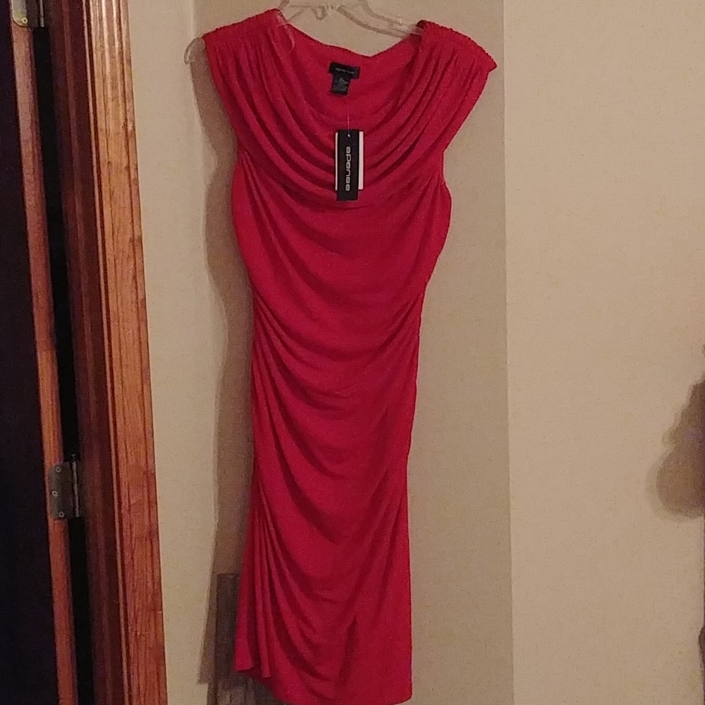 Sleeveless red dress